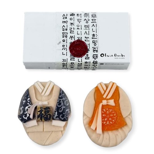 Olivia Hands] Korean Traditional Soaps Gift Sets Handmade Soaps - 2pcs Wash Hands & Body, All Natural Ingredients, Korean Beauty Skin Care, Gift for Women, Gift for Housewarming