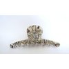 Longer gray mixed color abalone sea shell effect hair claw clip