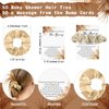 Yinkin 50 Sets Boho Baby Shower Favors for Guests 50 Baby Shower Hair Ties Brown Scrunchies 50 Baby Shower Thank You Cards a Message from the Bump for Baby Shower Party Favors for Girl