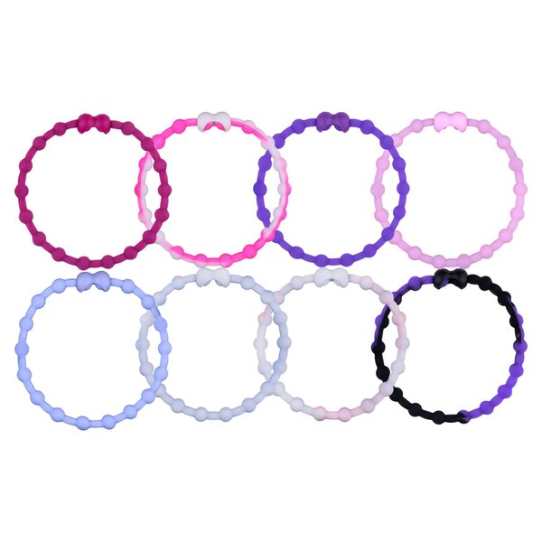 Twilight Whisper Pack PRO Hair Ties: Easy Release Adjustable for Every Hair Type PACK OF 8