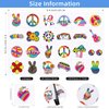 ADXCO 144 Pieces Hippie Tattoos Stickers Hippie Assorted Groovy Hippie Temporary Tattoos Waterproof Love and Peace Sign Hippie Tattoos Hippie Theme Party Tattoos for Hippie Party Favors