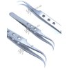 Eyelash Eyebrow Lashes Extensions Volume 3D+ 5D 6D Stainless Steel Tweezers (Strong Curved)