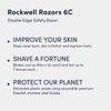 ROCKWELL RAZORS 6C Gunmetal Chrome Double-Edge Safety Razor with 6 Adjustable Shave Settings and 5 Blades