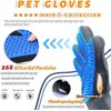 STARROAD-TIM Pet Grooming Glove Hair Remover Brush Gentle Deshedding Efficient Pet Mitt Pet Massage Gloves Left & Right Hand Draw Dog Cat Horse Long Short Fur (1Pair Left & Right Hand (Blue))