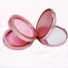YiQiYi Eyelash Storage Box-2 Pack Eyelash Holder Case with Mirror 3Layers Circle Eyelash Box with Lash Holder Empty Makeup Case Travel for Women and Girls（Rose Gold)）