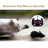 Giveme5 Remote Control Fake Rat Realistic Mouse Cat Toy Mice RC Toy Cat Mice Animal Interactive Toy Figures Cat Running Wheel Wireless Chasing Prank Joke Scary Trick Rats for Cat Funny Toy (Black)