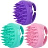 BTYMS 3Pcs Hair Scalp Massager Shampoo Brush, Silicone Scalp Brush Handheld Shower Scalp Scrubber Cleansing Brush for Removing Dandruff