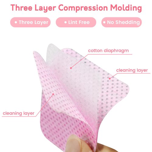 1080PCS Lint Free Nail Wipes - Non-Woven Nail Polish Remover Pads Lint Free Wipes - Soft Lint Free Wipes for Nails Eyelash Extensions Lash Glue - Nail Wipes Packed in A Case