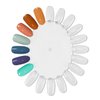 20Pcs False Nail Swatches Wheels Nail Wheel Art Plastic Nail Polish Display Wheel for Manicure Swatches for Nail Polish Color Show Nail 20 Tips