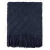 BATTILO HOME Navy Throw Blanket for Couch, Decorative Navy Blue Throw Blanket for Sofa Bed Room Decor, 50"x60"