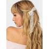 Lace Hair Bow Clips for Women White Lace Coquette Bows for Hair Cute Hair Ribbons for Women