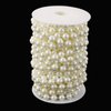 Jerler Pearl Garland 11 Yards/33Feet Artificial Pearl Bead Chain Trim Strands Roll, Ideal for DIY Crafts, Christmas, Wedding, Bouquet and Party Decoration (10mm-Ivory)