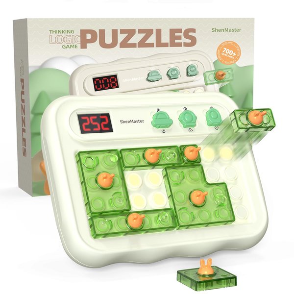 Brain Teaser Toys for Kids,Super Blocks 3 in 1 Pattern Blocks Matching Puzzle Games,Educational Stocking Stuffers for Kids 5+,Travel Games for Road Trips