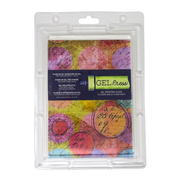 Gel Press Monoprinting Print Plate - A5 (5.8 x 8.3 inches) Gel Plate - Printmaking Supplies - Reusable Gel Printing Plate for Press Art for Card Making, Scrapbooking, Journaling, Arts & Crafts