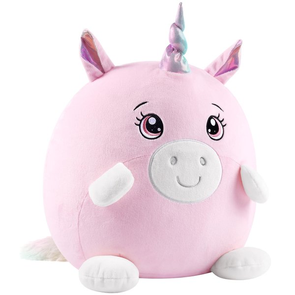GAGAKU 12 inches Pink Unicorn Plush Pillow Toy,Cute Stuffed Animal Squishy Unicorn Plushie Pillow Huggable Toy, Kawaii Soft Cushion for Girl Kid Children's Day Birthdays Christmas