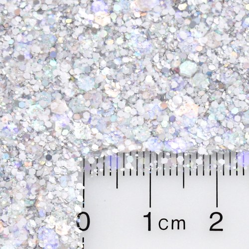 GLITTIES - Icing - Holographic & Matte Chunky Mixed Glitter ✶ COSMETIC GRADE ✶ Festival Body Glitter, Makeup, Face, Hair, Lips, Nails - (10 Gram)
