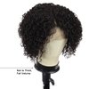 Blissource Short Kinky Curly Wigs Human Hair Wigs for Black Women 10inch Short Curly L Part Lace Front Wigs 150% Density Unprocessed Brazilian Glueless Wigs Side Part Wig African American Women Wig