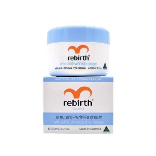 Placenta Anti-Wrinkle Cream by Lanopeal Rebirth 3.3 fl.oz (Emu Anti-Winkle with AHA (Night cream))