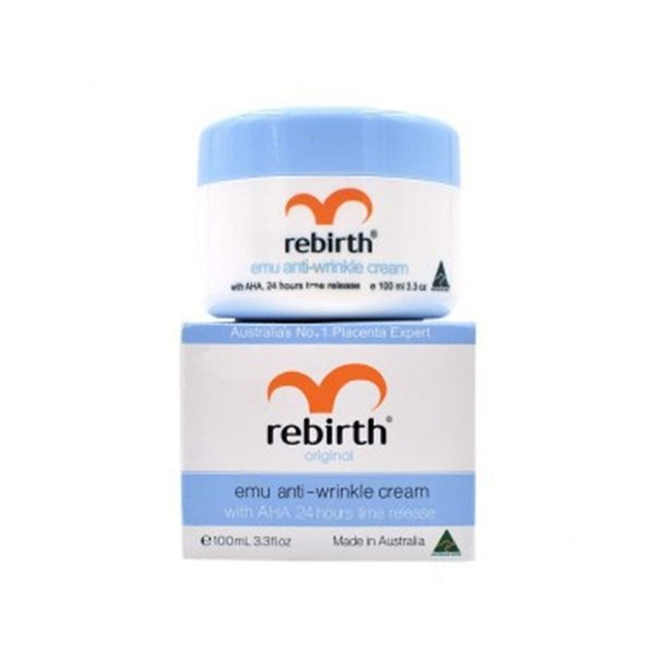 Placenta Anti-Wrinkle Cream by Lanopeal Rebirth 3.3 fl.oz (Emu Anti-Winkle with AHA (Night cream))