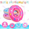 Civaner Donuts Pool Inflatable Floats Doughnut Swimming Rings Tubes Multicolored Inflatable Tubes Floaties Toys for Kids Adults Beach Pool (6 Packs)