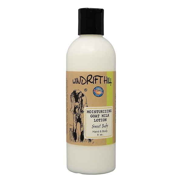 Windrift Hill (Sweet Baby) Moisturizing Goat Milk Hand & Body Lotion 8 Ounce Bottle