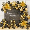 AivaToba Black and Gold Party Decorations, Set of 126 Balloon Arch Kit, Birthday Balloon Garland for Party Decorations