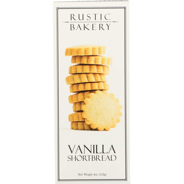 Rustic Bakery Handmade Cookies, Tahitian Vanilla Bean Shortbread, 4 oz