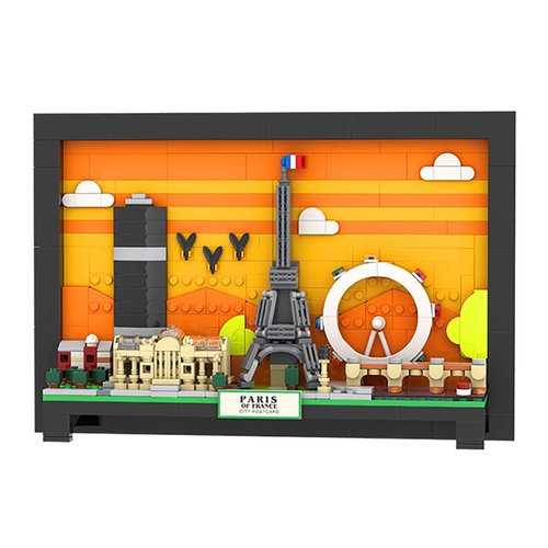 DAHONPA Paris City Postcard Building Sets 598 pcs - World Famous Architectural Model Wall Art Crafts Ideas, Painting Frame for Room Decor, Toys Gifts for Kids and Adults