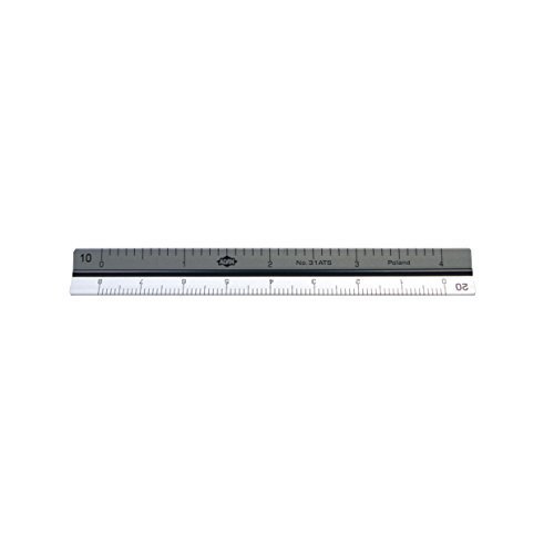 ALVIN Mini Aluminum Engineer Triangular Scale Ruler, Drawing and Design Tool for Students and Professionals, Great for Drafting, Architecture, Engineering, and Art - 4 Inches