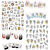 Tiger Nail Art Stickers, Animal Self-Adhesive Sticker Tiger Nail Decals 3D Nail Art Design Holographic Flowers Tiger Nail Art Decal Decoration for Women Girls Manicure Acrylic Nails Supplies(6 Sheets)