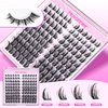 Natural Lash Clusters Spiky Eyelash Extensions Wispy Individual Lashes Manga Eyelash Individuals 120 Pcs CC Curl Cluster Eyelash Extensions 10-16MM Mixed DIY Lash Extensions by Mavphnee