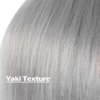 WUDAS Gray Braiding Hair 24 Inch Long Pre Stretched Hair Straight Yaki Texture Synthetic Hair Extensions Softness, 2 Packs
