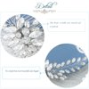 Unsutuo Crystal Bride Wedding Hair Comb Silver Leaf Bridal Hair Accessories Rhinestone Hair Pieces for Women and Girls