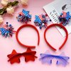 4 PCS 4th of July Decorations - 4th of July Headband and Star Sunglasses | Red White and Blue Party Supplies | Fourth of July Accessories | Patriotic Party Favors | Independence Day | Memorial Day