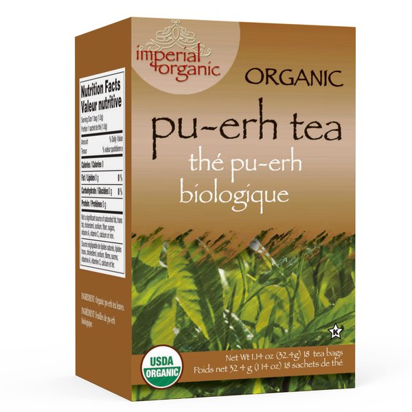 Uncle Lee’s Organic Pu-Erh Tea, 100% Natural Chinese Tea, Fresh & Full Earthy Flavor, Enjoy as Hot Tea or Iced Tea Beverages, Coffee Alternative, 18 Tea Bags per Box