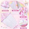 2 Pack Kids Microfiber Hair Drying Towel Girls Hair Drying Wrap Rapid Drying Hair Towel Wrap Unicorn Hair Drying Towel with Button for Women Girls Hair Turban for Wet Hair Wraps