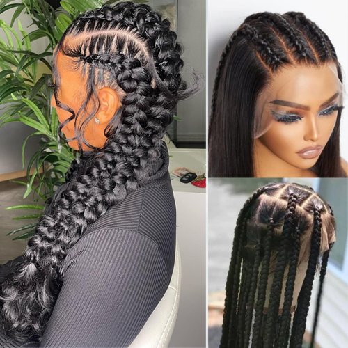 MOMOSHERO Straight Real Full Lace Human Hair Wigs HD Transparent Lace 180 Density, 12A Part Anywhere Glueless Full Lace Wig Pre Plucked 100% Virgin Hair Breathable Full Scalp Wig For Black Women 14 IN