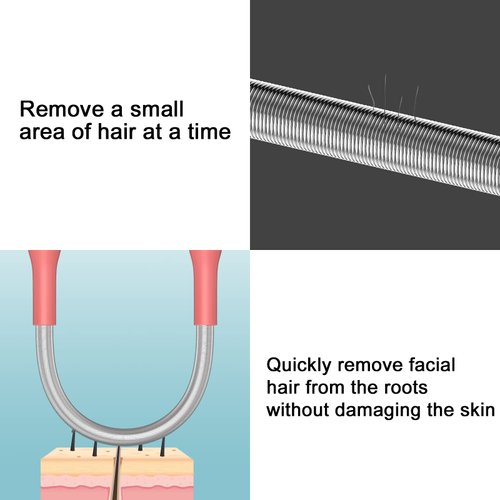 10PCS Facial Hair Remover Spring for Women Face Chin Cheek Mustache Upper Lip Hair Remover Spring Epilator Threading Tool, YEAJOIN