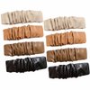 8Pcs Fashion PU Leather Hairpin Snap Hair Clips Rectangle Ruched BB Hair Clips Barrettes Hair Accessories for Women Ladies Girls, 4 Colors