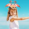 Hawaiian Party Headband Flamingo Hair Hoop Flowers Head Boppers Headwear Tropical Party Decorations Aloha Luau Party Decor Floral Hair Supplies Blossom Summer Beach Hair Accessories for Adult Kids1PCS