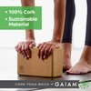 Gaiam Cork Yoga Brick – 9x5.5 Inch, Natural Cork Brick for Yoga, Pilates, Stretching, Balance, Gym, Home Workout, Meditation, Non-Slip, High-Density, Rounded Edges for Enhanced Poses and Flexibility