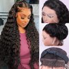 YMY Hidden Strap 360 Glueless Wigs Human Hair Pre Plucked Pre Cut Water Wave 180 Density HD Full Lace Front Wigs Human Hair With Drawstring 24 Inch Natural Hairline Frontal Wig For Women