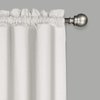 Vue Kingsbury Short Valance Small Window Curtains Bathroom, Living Room and Kitchens, 52" x 14", White
