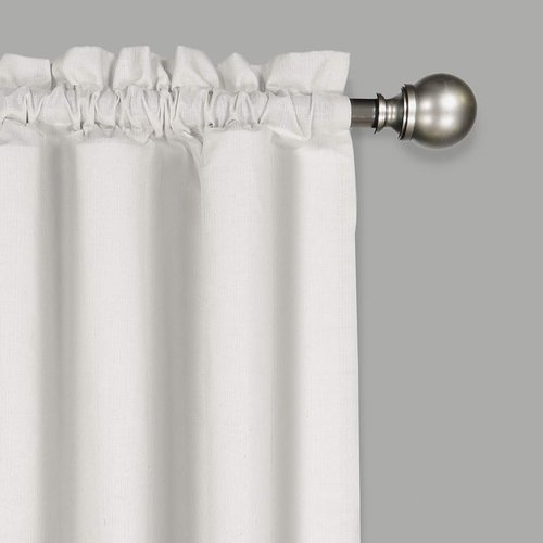 Vue Kingsbury Short Valance Small Window Curtains Bathroom, Living Room and Kitchens, 52" x 14", White
