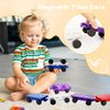 Plukeen 6 Pack Magnetic Tiles Car Construction Set Car Truck Construction Kit Toy Vehicle for Magnetic Blocks Building Tile Magnetic Blocks Puzzle Magnets Toys