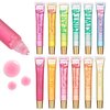 Expressions 12pc Clear Lip Gloss Pack – Lip Oils with Vitamin E and Essential Oils, Flavored Lip Gloss Clear Tubes, Hydrating Lip Glow Oil, Tinted Lip Oil, Lip Moisturizer