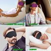 Sleep Mask for Women Men, 3D Contoured Blindfold 100% Blockout Light Eye Mask for Sleeping, Upgraded Eye Cover with Adjustable Strap, Eye Pillow Soft Comfy Eye Shade for Nap Travel Night Shift,Purple