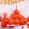 12 Pcs Sport Ball Cups with Straws and Lids, 17 oz Plastic Sport Cups Bulk for Kids Birthday Theme Party Sport Party Supplies (Basketball)