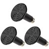 BOEESPAT 150W 3 Pack Ceramic Heat Emitter Bulb, Reptile Heat Lamp Brooder Coop Pet No Light No Harm for Pets Amphibians Hamsters Snakes Birds Poultry Chicken Coop Habitats (Black)