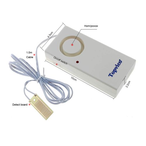 Topvico Water Leak Sensor Detector Flood Alarm for Basement 120dB Work Alone Battery Operated 3 Packs